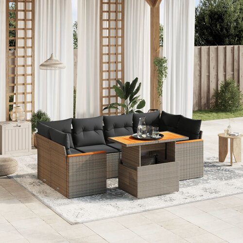 vidaXL 7-dijelni set vrtnih sofa sivi od poliratana Cijene