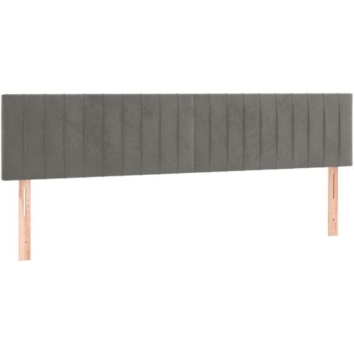  Uzglavlje svjetlosivo 200x5x78/88 cm bar&amp;scaron;unasto Slike