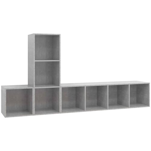vidaXL 3-dijelni set TV ormarića siva boja betona konstruirano drvo - Beton siva 1 Cijene