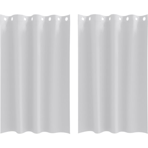 VidaXL Zavjese sa zavjesama 2 pcs Svijetlo siva 175 x 140 cm Poliester Slike