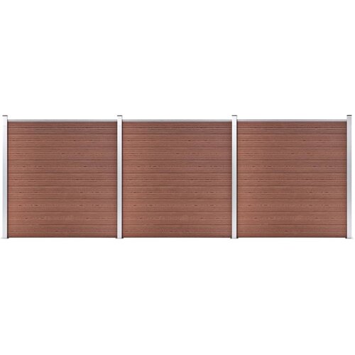 VidaXL vrtna ograda od WPC-a 526 x 186 cm smeđa Slike
