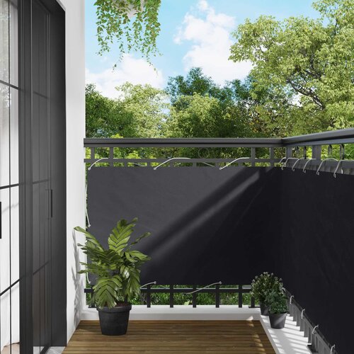  Balcony ekran Crna 90 x 200 cm PU prekriveni oksford alu Cijene