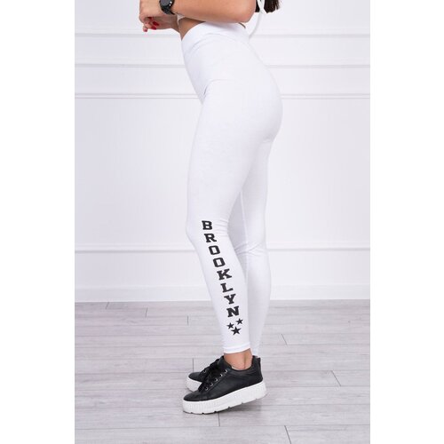 Kesi Brooklyn white leggings Slike
