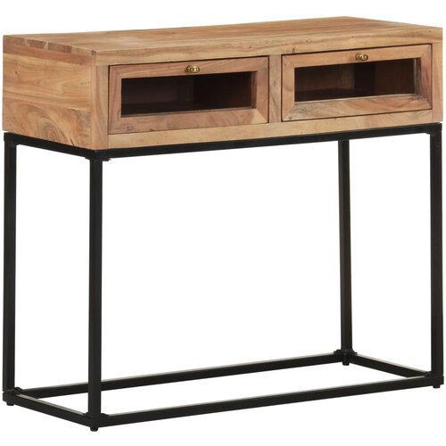  Konzolni stol 90 x 35 x 76 cm od masivnog bagremovog drva Slike