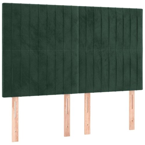  Uzglavlje tamnozeleno 144x5x118/128 cm bar&amp;scaron;unasto Slike