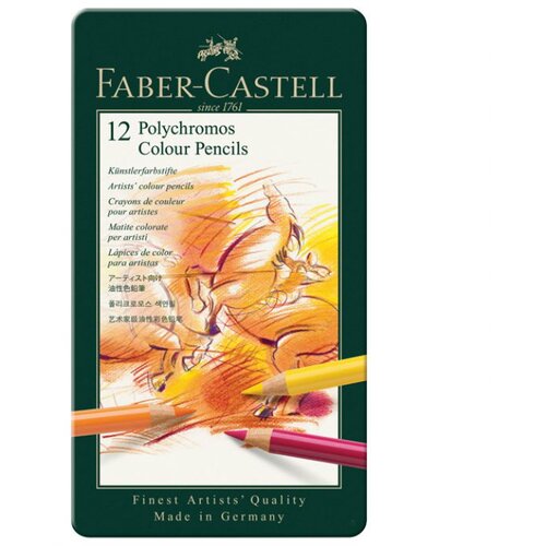  BOJE DRVENE 12BOJA METALNA KUTIJA POLYCHROMOS FABER-CASTELL 110012 Cene