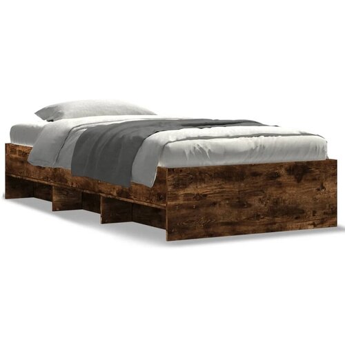 vidaXL Okvir za krevet boja hrasta 75x190 cm konstruirano drvo Cijene