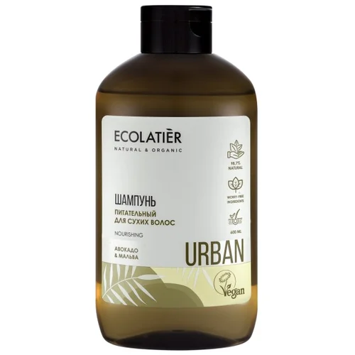 ECOLATIER Urban - Hranjivi šampon za suvu kosu AVOKADO & MALVA 600ml