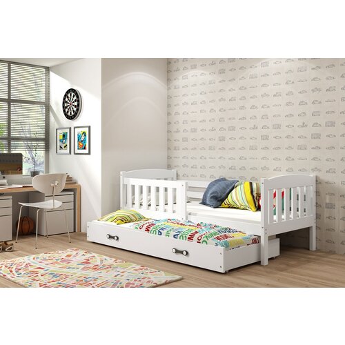 BestBed OTRO�KA POSTELJA KUBUS 2 Z DODATNIM LE�I��EM - BELA Cene