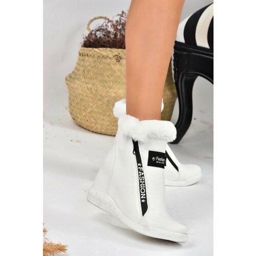 Fox Shoes White Women's Hidden Heel Boots Slike