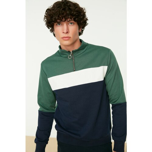 Trendyol Sweatshirt - Green - Regular fit Slike