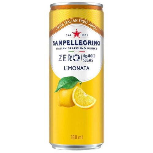 Sanpellegrino Gazirani sok Limonata Zero, Limun, 0.33 l Slike