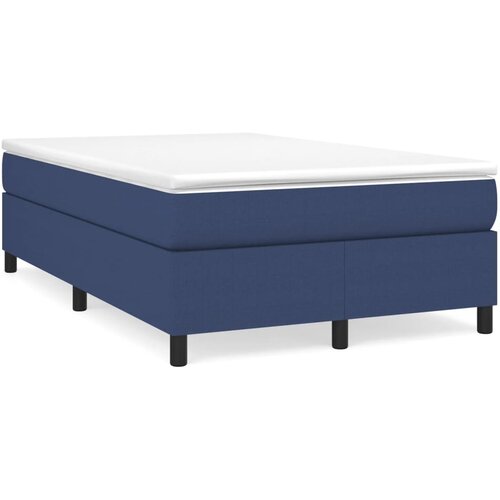 VidaXL Box spring postelja z vzmetnico modra 120x190 cm blago Slike