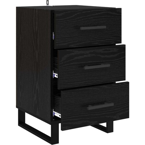  Noćni ormar Crni hrast 40 x 40 x 66 cm Konstruirano drvo Slike