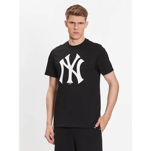 47 Brand Majica MLB New York Yankees Imprint 47 Echo Tee BB017TEMIME544088JK Črna Regular Fit