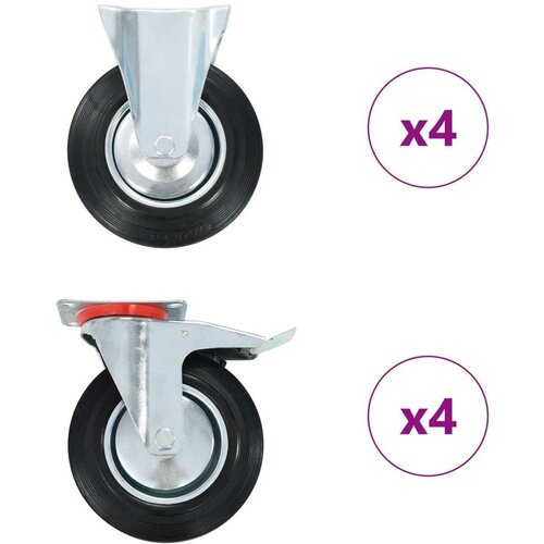 vidaXL Kolesa 8 kosov 200 mm Cene