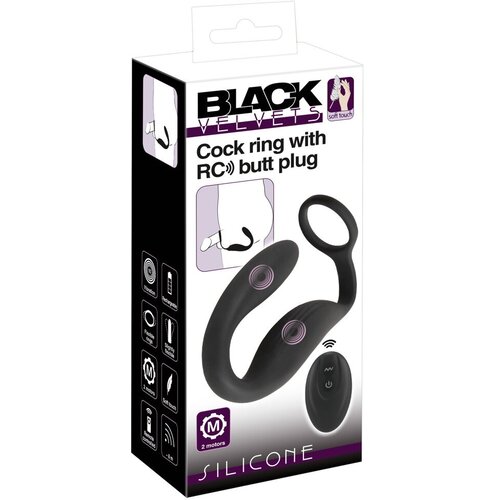 Black Velvets Prsten za penis sa vibrirajućim anal plagom Cene