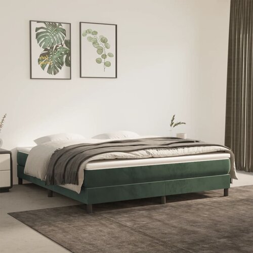 vidaXL Krevet s oprugama i madracem tamnozeleni 180x200 cm baršunasti Cijene