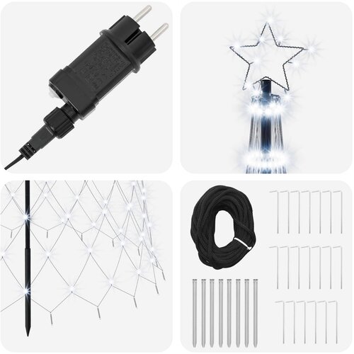  LED božićno drvce 500 cm 550 LED lampica Hladno bijela Željezo Slike