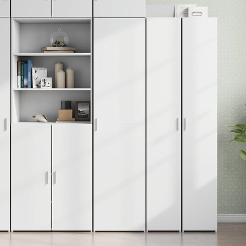 VidaXL Visoka komoda bijela 45x42,5x185 cm od konstruiranog drva Slike