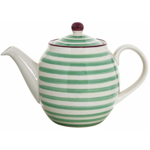 Bloomingville zeleno-bijeli keramički čajnik Patrizia, 1,2 l
