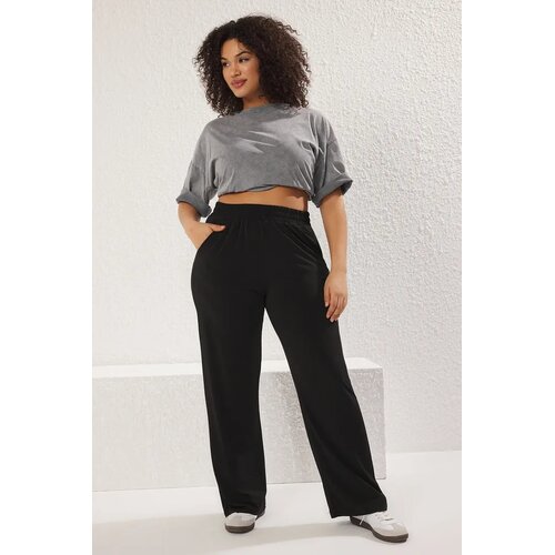 Trendyol Ženske pantalone Tbbss25Ar00005, Crne Cene