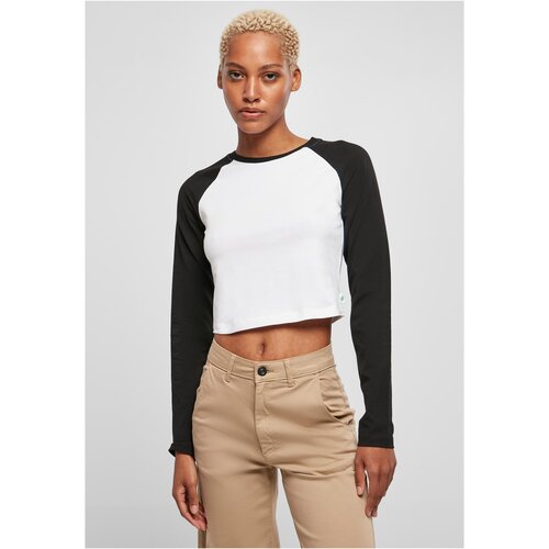 UC Curvy Ladies Organic Cropped Retro Baseball Longsleeve white/black Cijene