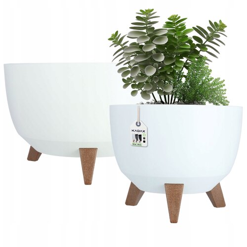 KADAX cvetlični lonec, sadilnik, pokrov, noge, vložek, stojalo za rože, 29+40 cm, bela skleda, 2 kosa., (5000350916) Cene