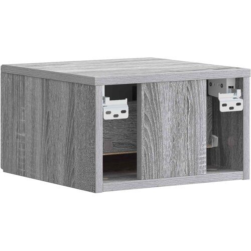  Noćni ormarić za montažu na zid Siva Sonoma 49 x 34,5 x 20 cm Slike