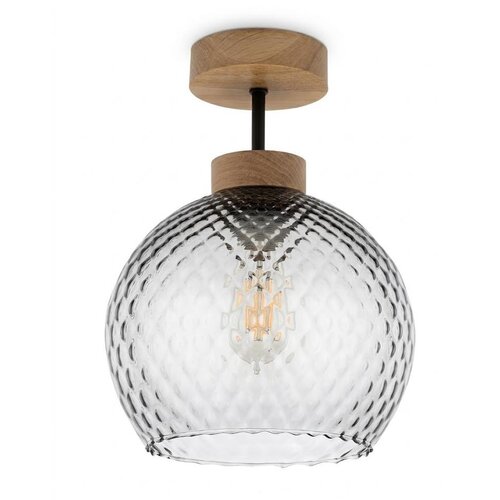 Brilagi LED Nadgradni luster R GLASS 1xE27/60W/230V Ø 25 cm hrast/dimna siva Cene