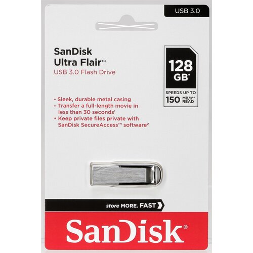 San Disk Cruzer Ultra Flair 128GB USB 3.0 150MB/s SDCZ73-128G-G46 Slike