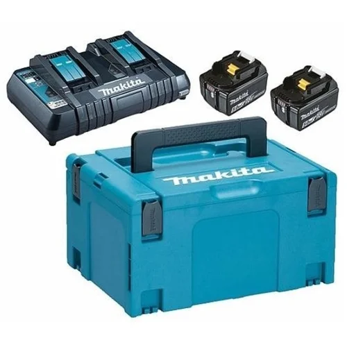 Makita Energy Kit 197629-2 2x BL1850B + DC18RD + Makpac 3 kofer