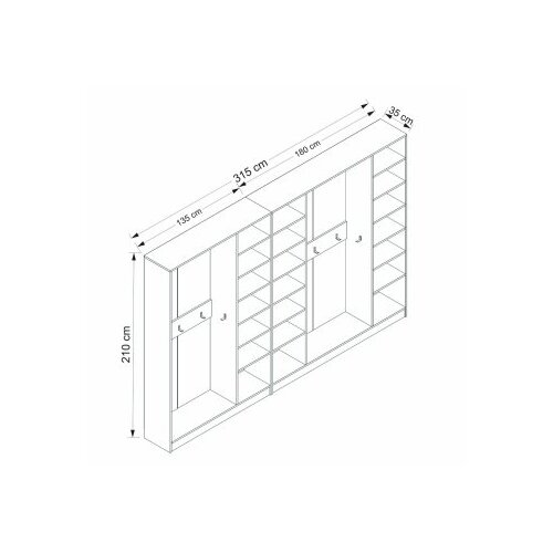Woody Fashion noah - 8205 white hall stand Slike