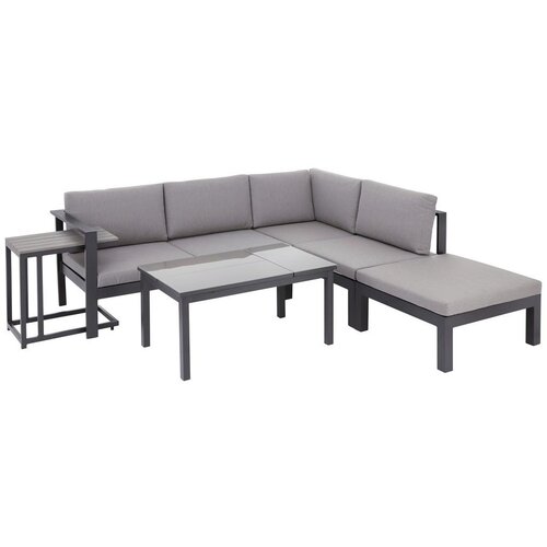 Beldano lounge garnitura panama, rjava, črna, 5-Delni set Slike