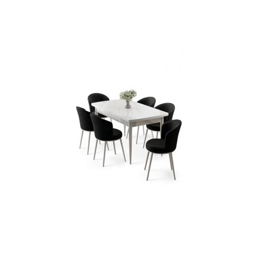 Hanah home trpezarijski set, 7 dijelova, crni Cene