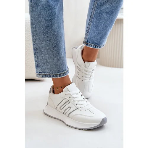 FB3 Sneakers Sports Shoes On Platform Women's White-Gray Thari