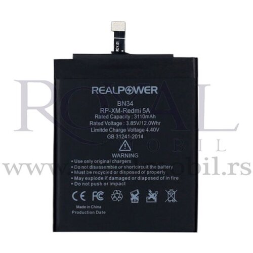 REAL POWER baterija  za xiaomi redmi 5A Bn34 (3110mAh) Cene