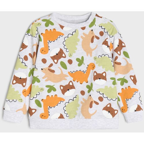 Sinsay Pamučne crewneck majice s motivom životinja 2 pack Slike