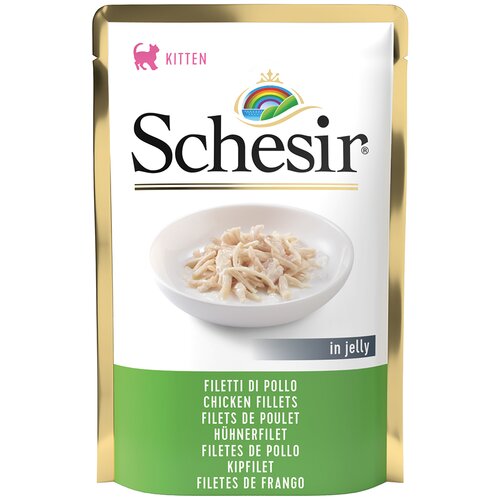 Schesir Varčno pakiranje v želeju vrečke za mačke 24 x 85 g - Kitten piščančji file Cene