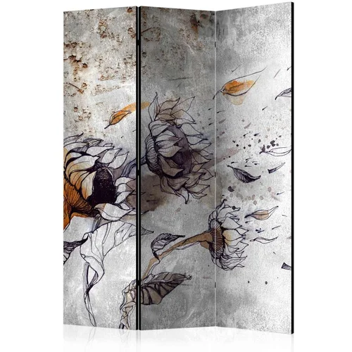  Paravan u 3 dijela - Recall sunflowers [Room Dividers] 135x172