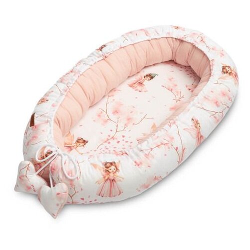 Sensillo gnijezdo za bebu muslin - roza Slike