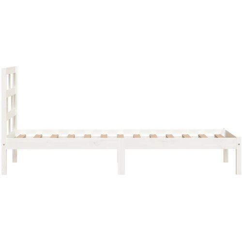  Okvir za krevet od masivne borovine bijeli 90 x 200 cm Slike