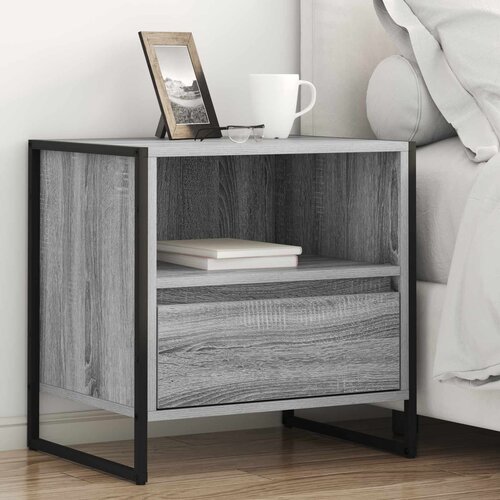 vidaXL Noćni ormarić s ladicama 2 pcs Siva Sonoma 50 x 39,5 x 50 cm Cene