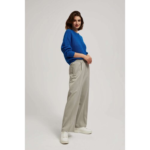 Marisse Brown Wide-Leg Creased Trousers Slike