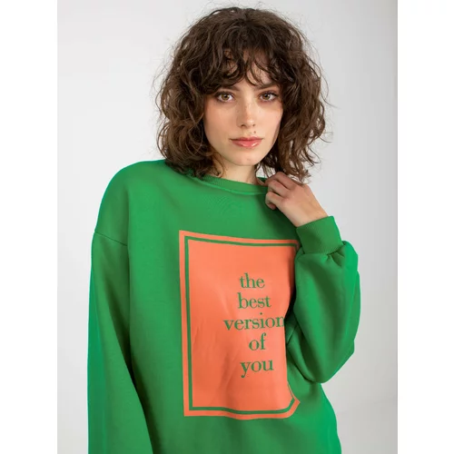 Fashion Hunters Green oversize sweatshirt with print