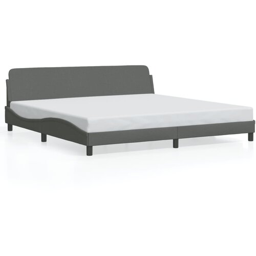 vidaXL Posteljni okvir z vzglavjem temno siv 193x203 cm blago, (21082637) Cene