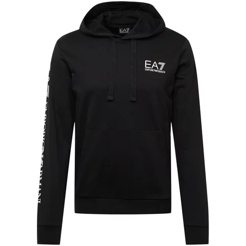 Ea7 Emporio Armani Sweater majica crna / bijela