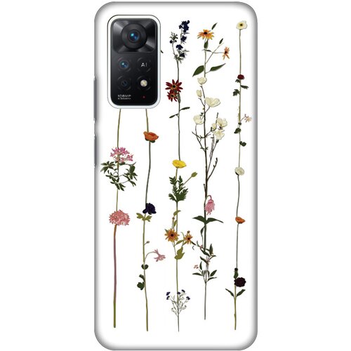 Silikonska maska za Xiaomi Redmi Note 11 Pro 4G/5G/Note 12 Pro 4G Flower Print Skin bela Slike