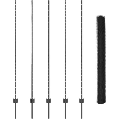 vidaXL Ograjne palice 10 kos U-kanal Siva 160 cm Jeklena, Šestkotna ograja Siva 1,6x10 m Jeklena Cene