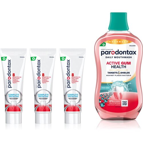 Parodontax Complete Protection &amp;amp; Active Gum Health Whitening set za potpunu za&amp;scaron;titu zuba Slike